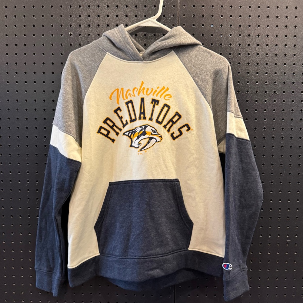 Champion Nashville Predators Gray and Navy Hoodie